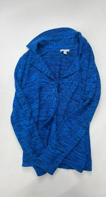 Blue Sweater Cardigan Lightweight Isaac Mizrahi Live Qvc, Size M