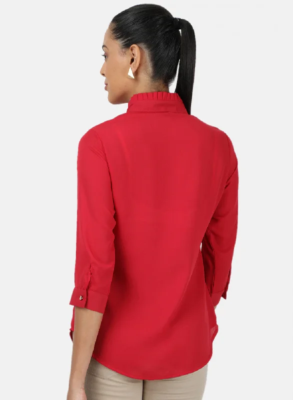 Womens Red Plain Top