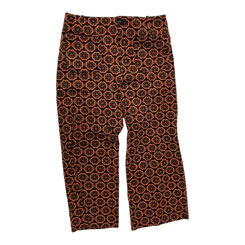 Pants Cropped By Maeve In Black & Orange, Size: 14