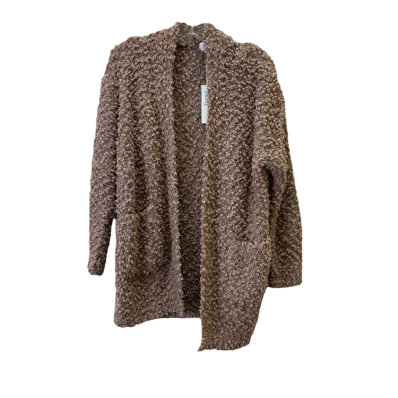 Taupe Sweater Cardigan By Bluivy, Size: S