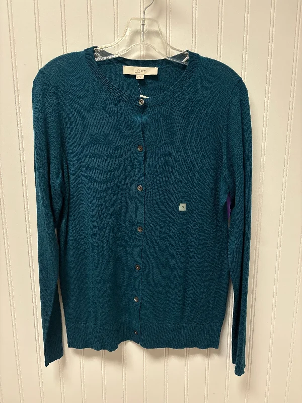 Teal Sweater Cardigan Loft, Size M