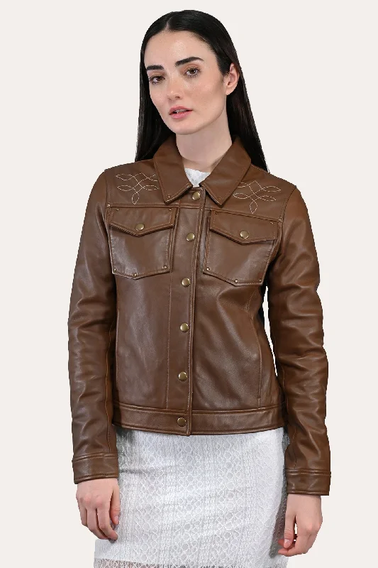 Medium Brown Trucker Jacket