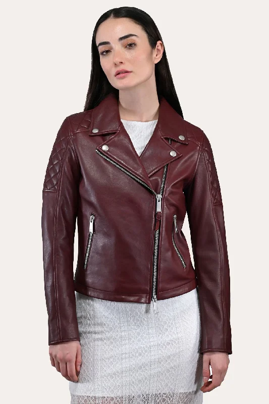 Oxblood Biker Jacket