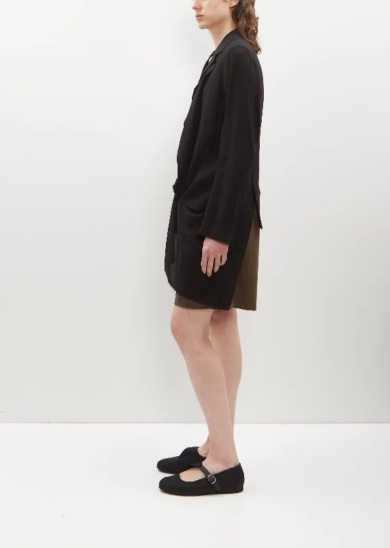 Asymmetric Drape Viscose Jacket