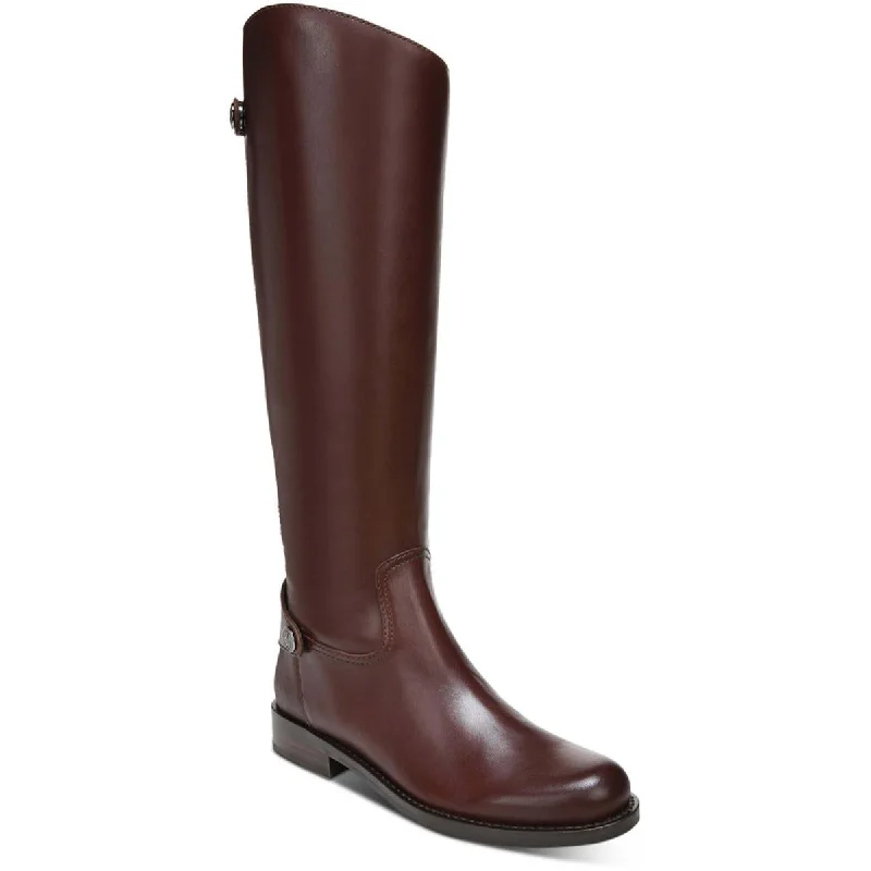 Mikala Womens Leather Riding Knee-High Boots