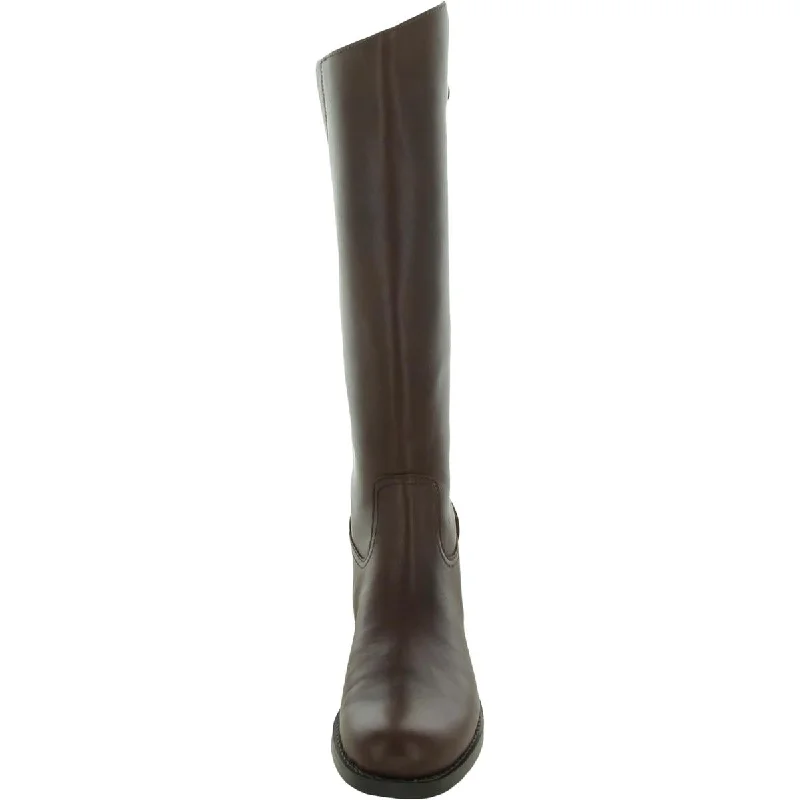 Mikala Womens Leather Riding Knee-High Boots