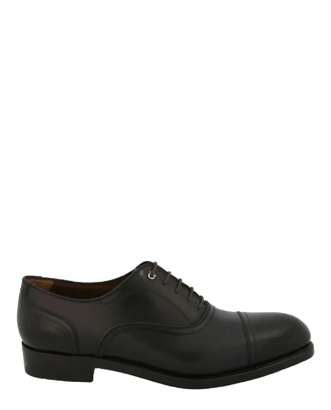 Ferragamo Mens Baron Leather Oxfords