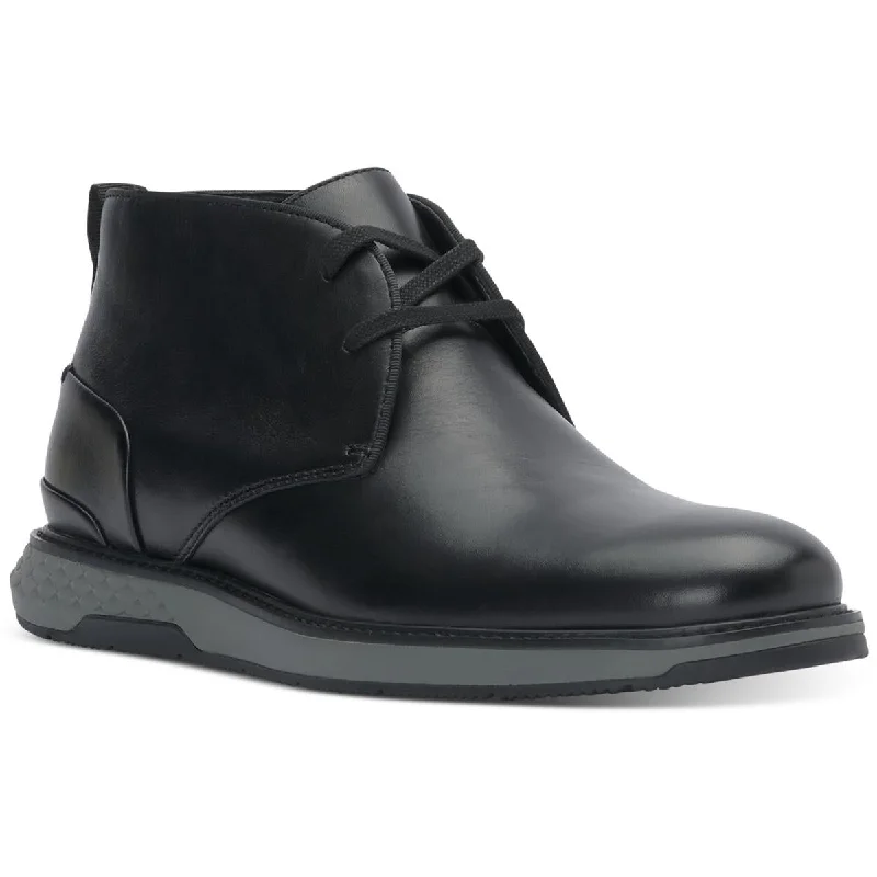 Soleh Mens Leather Chukka Boots