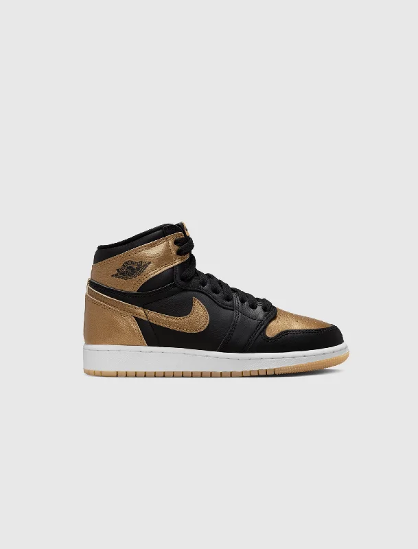 AIR JORDAN 1 RETRO HIGH OG ""BLACK/METALLIC GOLD/SAIL"" GS