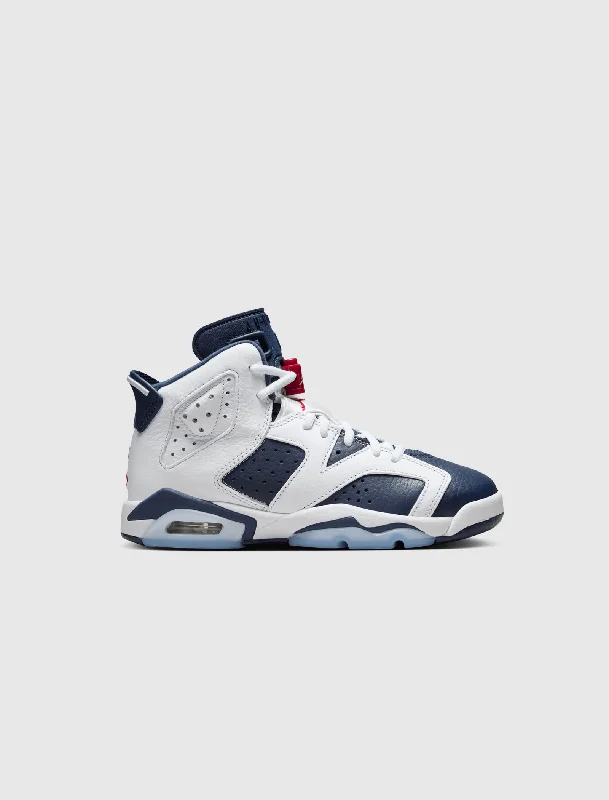 AIR JORDAN 6 RETRO ""WHITE/VARSITY RED/MIDNIGHT NAVY"" GS