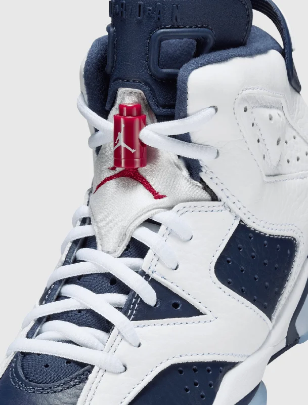 AIR JORDAN 6 RETRO ""WHITE/VARSITY RED/MIDNIGHT NAVY"" GS