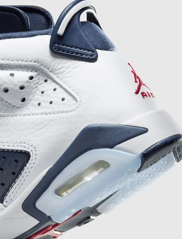 AIR JORDAN 6 RETRO ""WHITE/VARSITY RED/MIDNIGHT NAVY"" GS