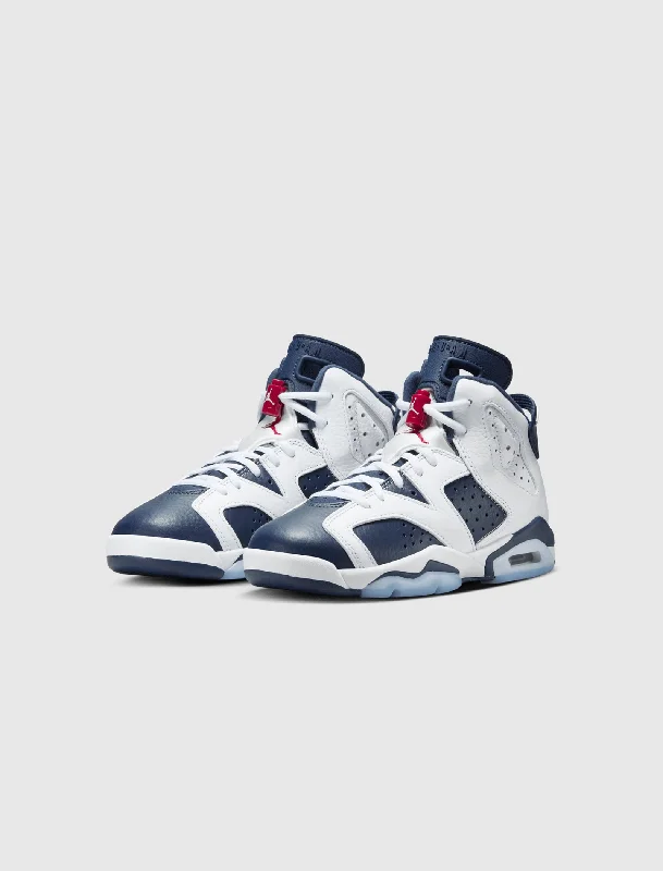 AIR JORDAN 6 RETRO ""WHITE/VARSITY RED/MIDNIGHT NAVY"" GS