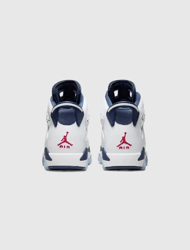 AIR JORDAN 6 RETRO ""WHITE/VARSITY RED/MIDNIGHT NAVY"" GS