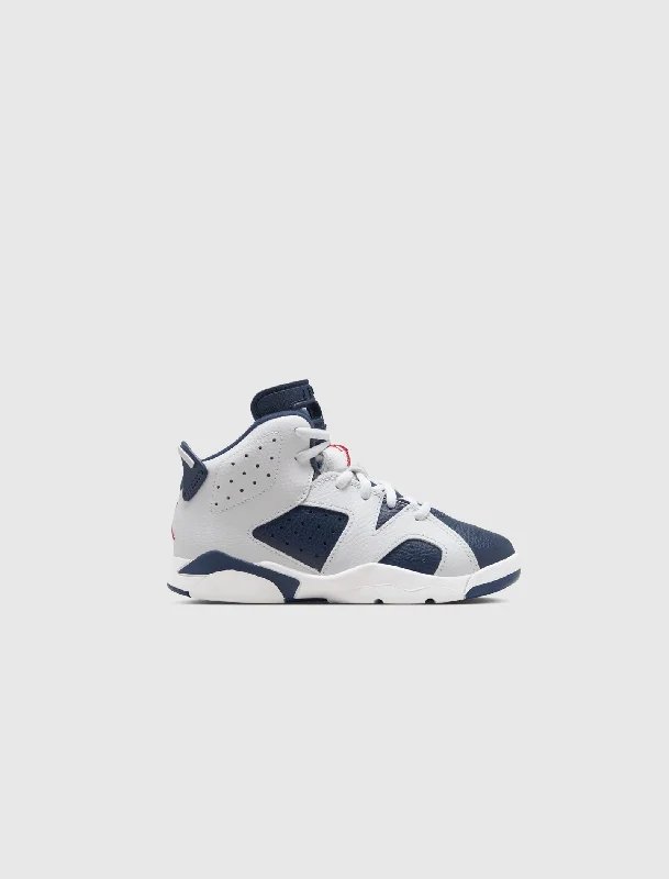 AIR JORDAN 6 RETRO ""WHITE/VARSITY RED/MIDNIGHT NAVY"" PS