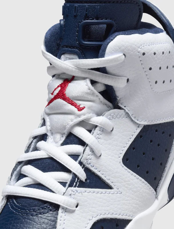 AIR JORDAN 6 RETRO ""WHITE/VARSITY RED/MIDNIGHT NAVY"" PS