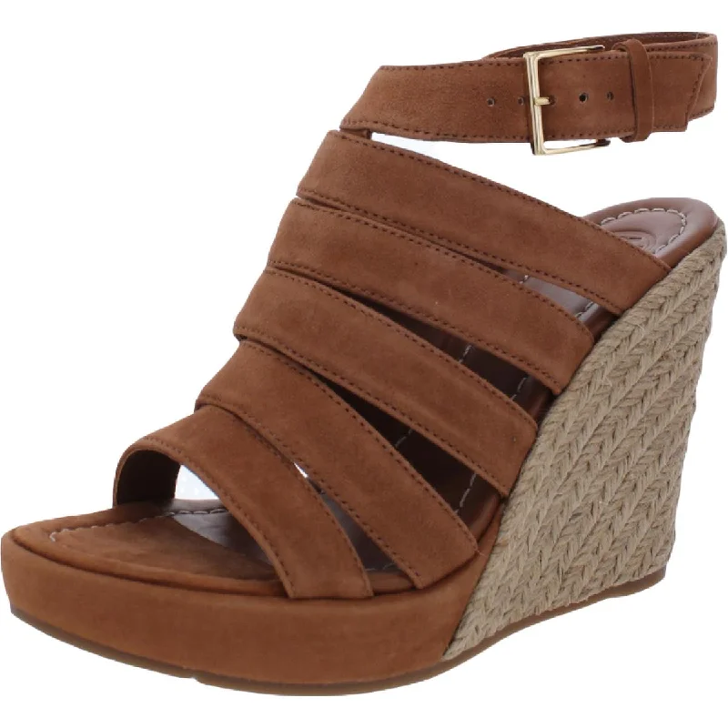 Bailey Womens Leather Gladiator Wedge Sandals