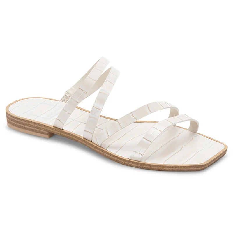 9.5 Wide / Ivory Croc Print Stella