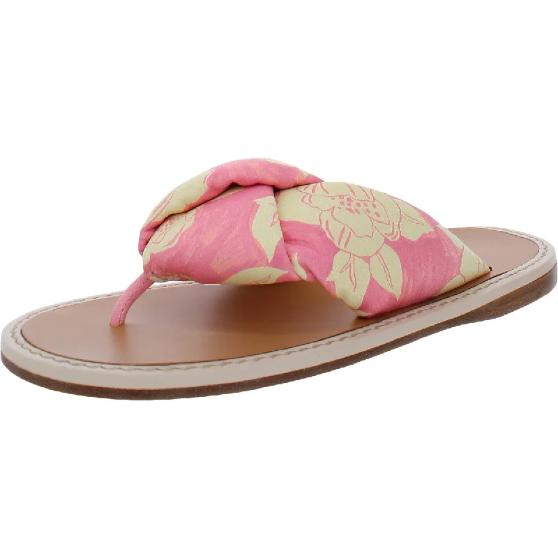 Nappa St. Rosa 1 Womens Leather Floral Thong Sandals