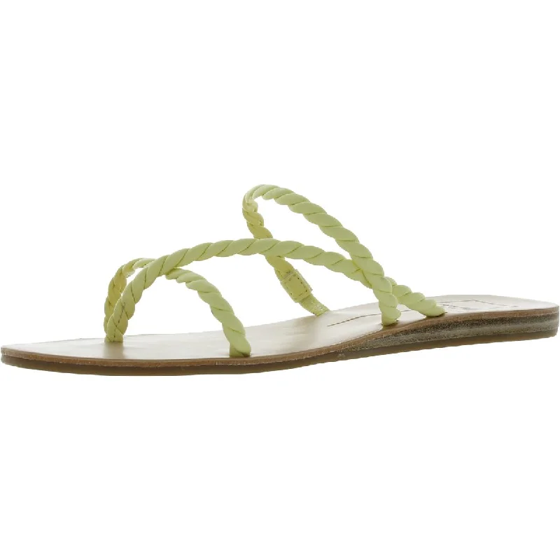 Dexla Womens Strappy Flat Slide Sandals