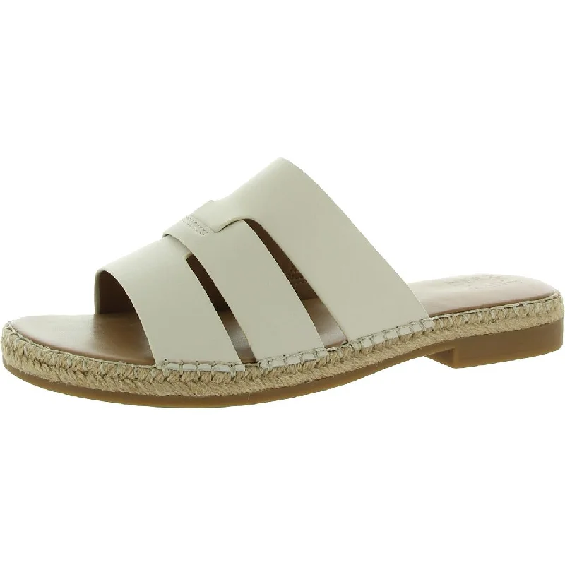 Arden Womens Leather Slip On Slide Sandals