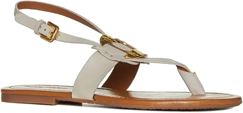 See by Chloe Chany Natural White Flat Thong Sandals Shoes