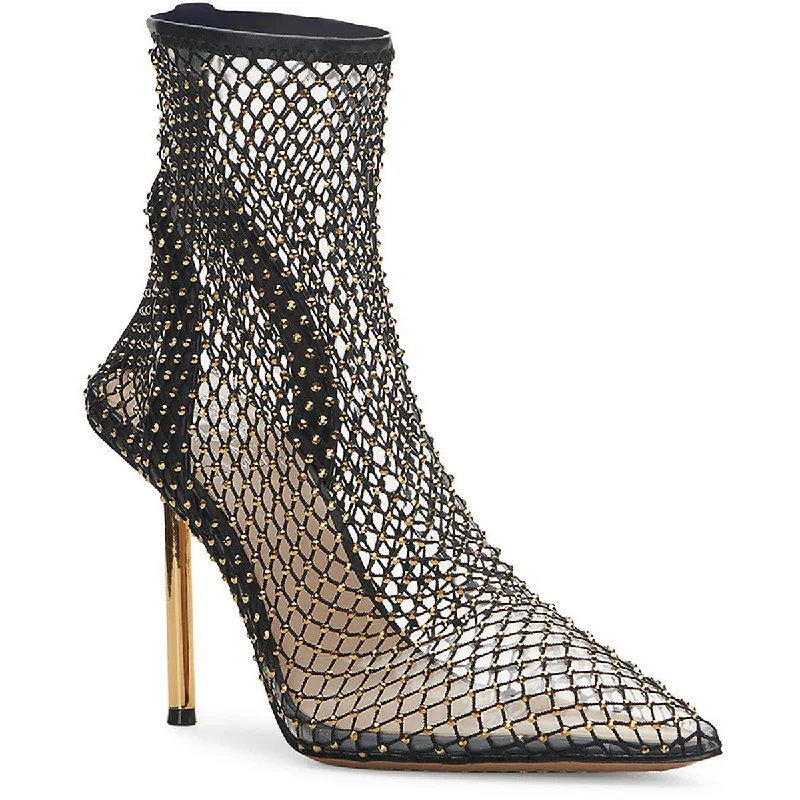 Kiskia Womens Leather Fishnet Pumps