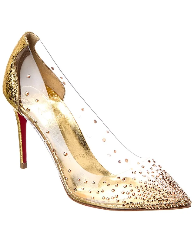 Christian Louboutin Degrastrass 85 Vinyl & Leather Pump