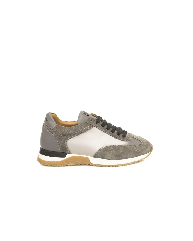 Cerruti 1881 Genuine Leather  Sneakers with Rubber Sole and Back Logo