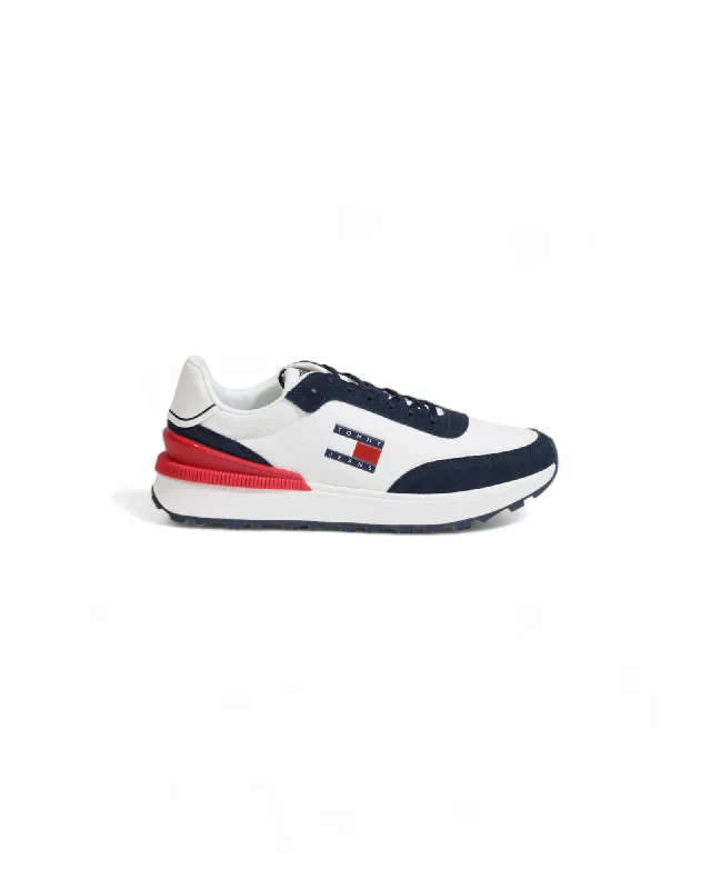 Tommy Hilfiger Blue Polyester Lace-Up Sneakers with Laces