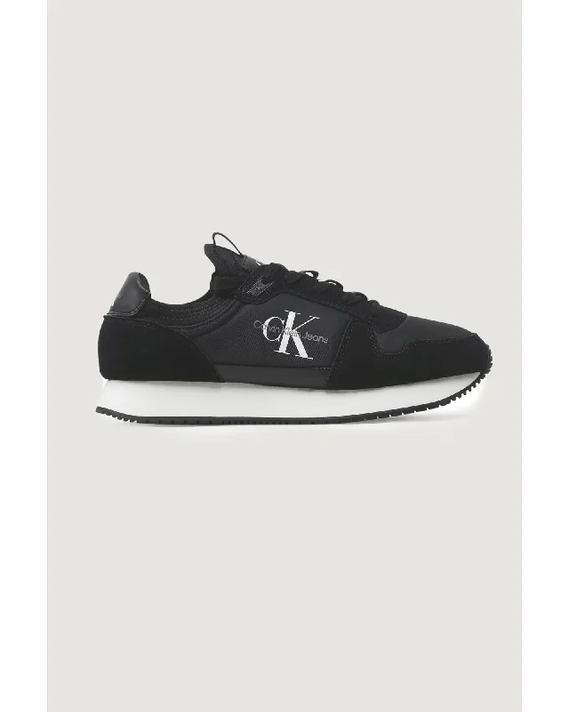 Calvin Klein Jeans Polyester Lace-up Sneakers with Rubber Sole