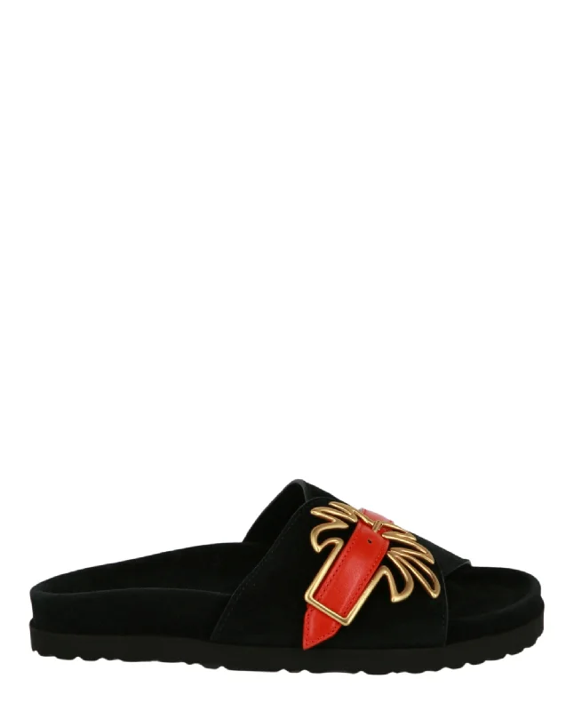 Palm Angels Mens Palm Buckle Sandals