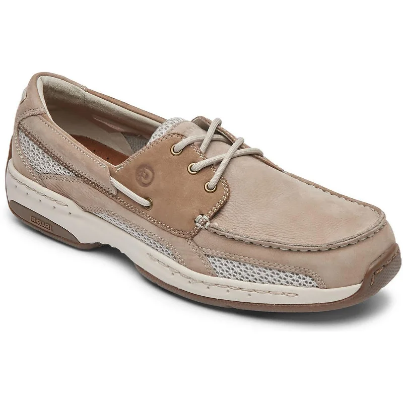 Captain Mens Leather Slip-On Boat Shoes