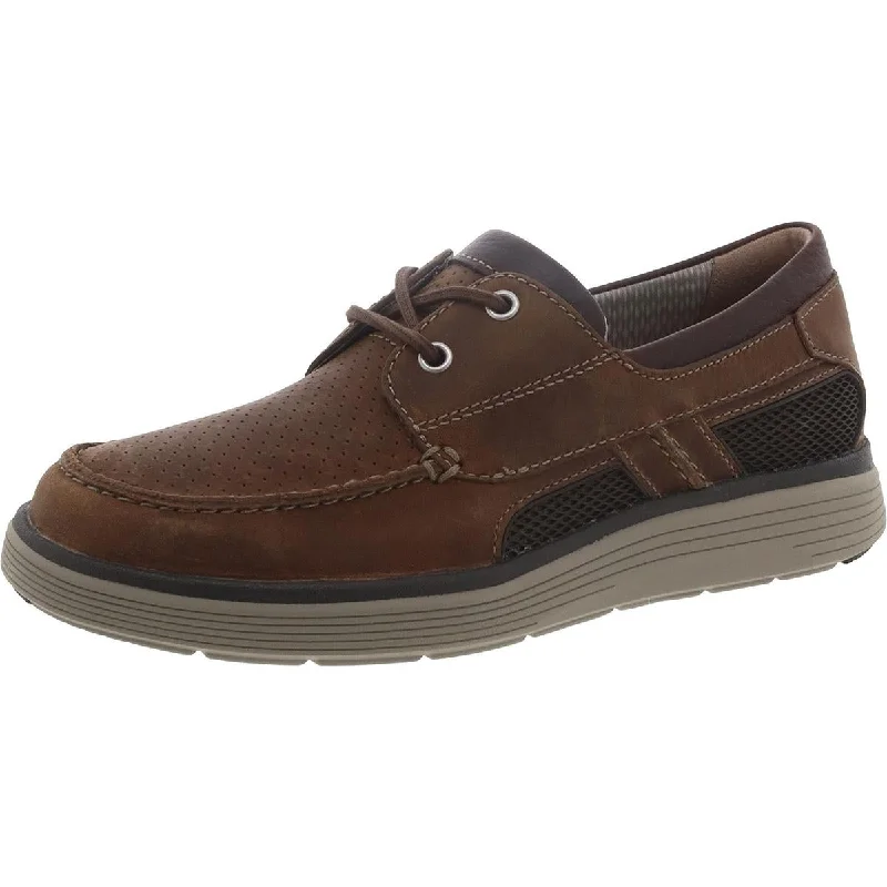 Un Abode Step Mens Leather Slip On Boat Shoes