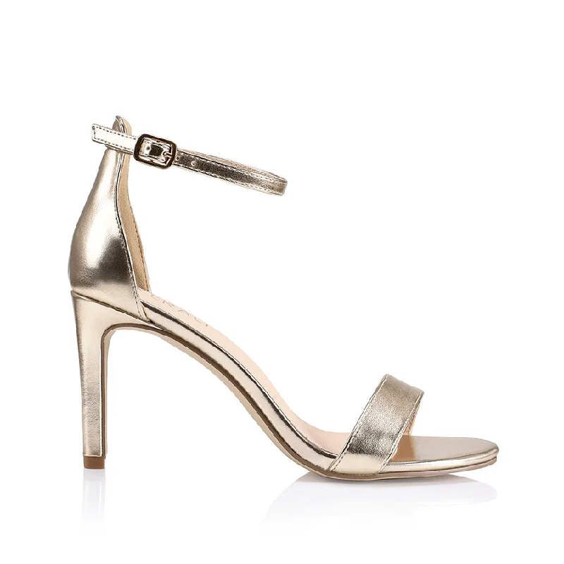 Mattie Strappy Heels - Champagne Smooth