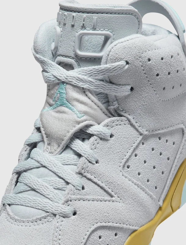 AIR JORDAN 6 RETRO ""PURE PLATINUM/GLACIER BLUE/ METALLIC GOLD"" PS