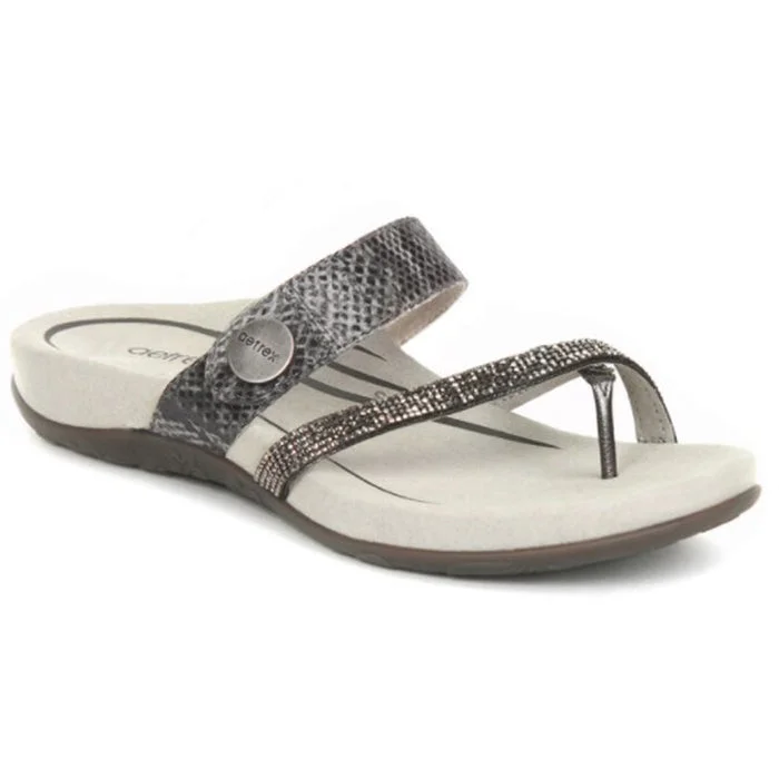 Aetrex Women's Izzy Sparkle Pewter