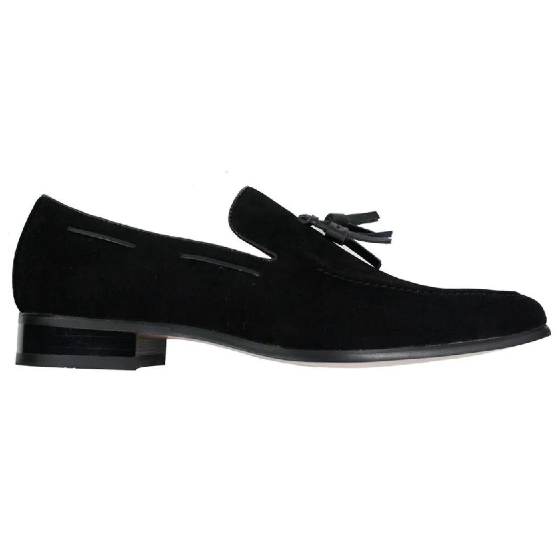 Mens Suede Loafers Driving Shoes Slip On Tassle Design Leather Smart Casual