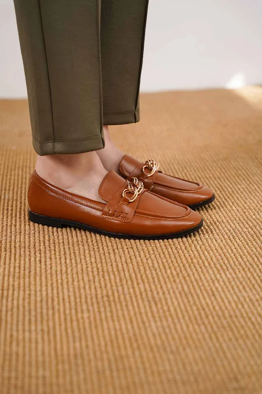 PLAIN CHAIN LOAFERS