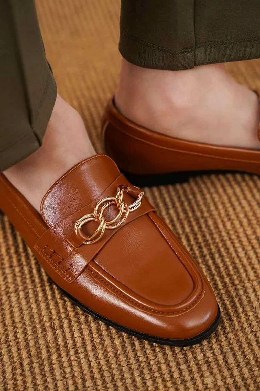 PLAIN CHAIN LOAFERS