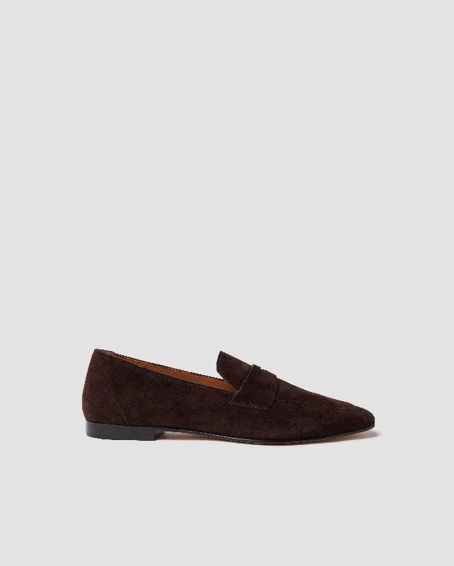 SOFT SUEDE LOAFER / CHOCOLATE