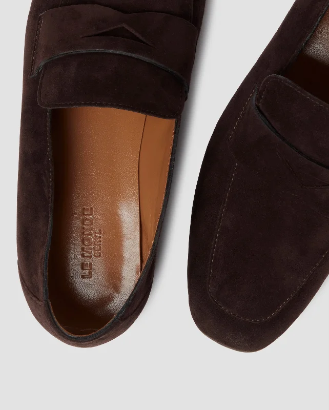 SOFT SUEDE LOAFER / CHOCOLATE