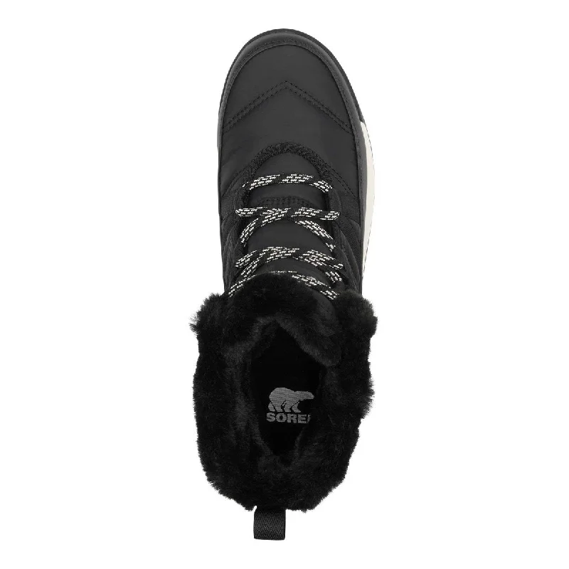 Sorel Girl's Whitney™ II Short Lace Black/Sea Salt Velcro Waterproof