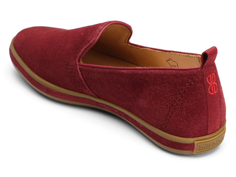 Sutton Suede Slip On - Wine