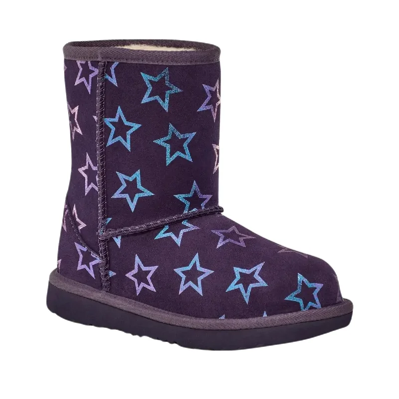 UGG Girl's Classic II Iridescent Stars Nightshade/Purple