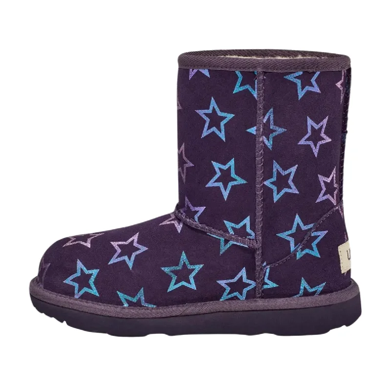 UGG Girl's Classic II Iridescent Stars Nightshade/Purple