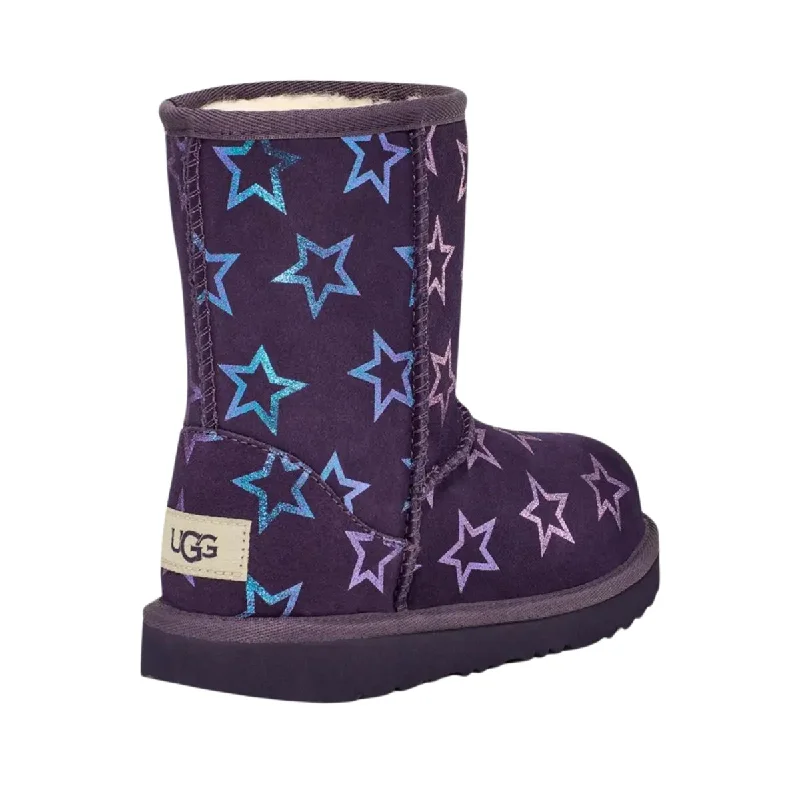 UGG Girl's Classic II Iridescent Stars Nightshade/Purple